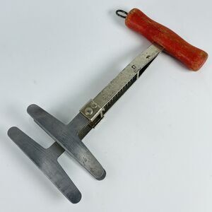 Foley Vintage Stainless Steel Chopper Pastry Dough Blender Red Wood Handle VTG